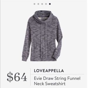 Loveapella Evie DrawString Funnel Neck Sweatshirt